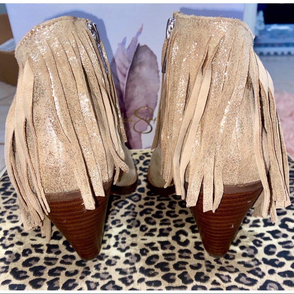 SOLD Jessica Simpson Jewels Fringe Booties - Picture 5 of 7